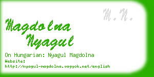 magdolna nyagul business card